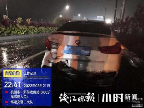 在高速车道上停留1秒都是危险的，杭州绕城高速这起车祸就是教训